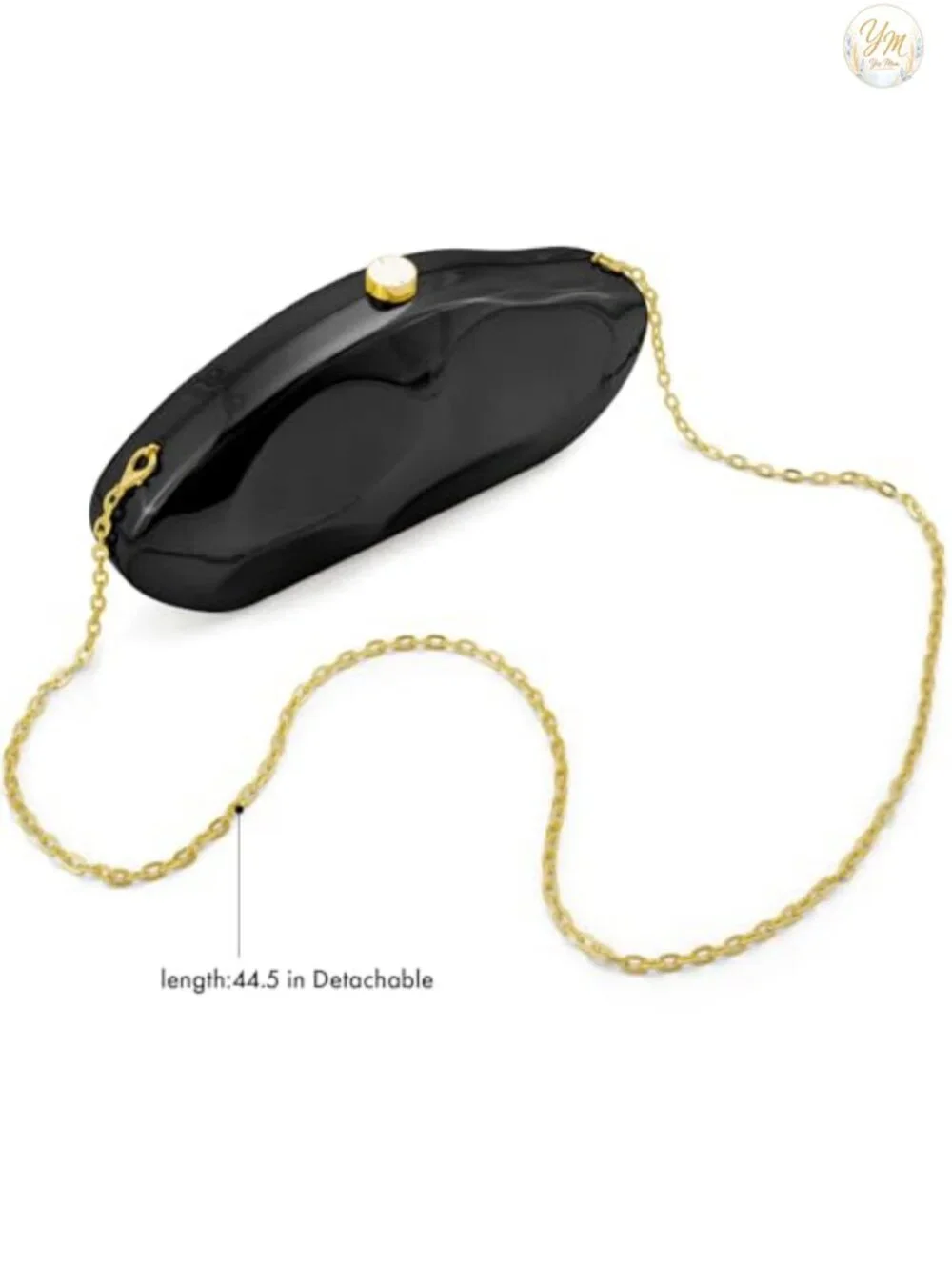 Acrylic Clutch Purse Evening Bag Chain Detachable Box Clutch Wedding Party